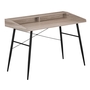 Computer Desk Dark Taupe Black Metal - 7536