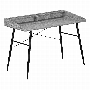 Computer Desk Grey stone-look Black Metal - 7540