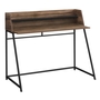 Computer Desk Brown Reclaimed Wood Black Metal - 7548