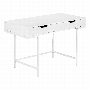 Computer Desk White White Metal - 7554