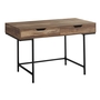 Computer Desk Brown Reclaimed Wood Black Metal - 7557