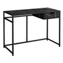 Computer Desk Black marble-look Black Metal - 7572