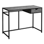 Computer Desk Grey stone-look Black Metal - 7573