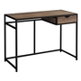 Computer Desk Brown Reclaimed Black Metal - 7574