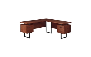Computer Desk cherry Black Metal l/r face - 7611