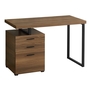 Computer Desk Walnut Black Metal l/r face - 7640