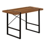 Computer Desk Walnut Black Metal - 7655