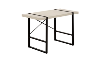 Computer Desk modern Taupe Black Metal - 7659