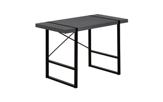 Computer Desk modern Grey Black Metal - 7660