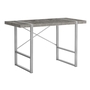 Computer Desk Grey concrete-look Silver Metal - 7662