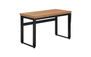 Computer Desk Reclaimed Wood adj. height Black - 7677