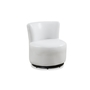 Juvenile Chair Swivel White leather-look - 8153