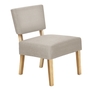 Accent Chair Taupe Fabric Natural Wood legs - 8272