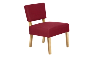 Accent Chair red Fabric Natural Wood legs - 8295