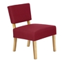 Accent Chair red Fabric Natural Wood legs - 8295