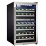 Danby Designer 38 Bottle Free-Standing Wine Cooler in Black Stainless Steel - DWC114BLSDD