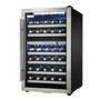 Danby Designer 38 Bottle Free-Standing Wine Cooler in Black Stainless Steel - DWC114BLSDD