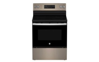 GE 5.0 cu. ft. Free Standing Electric Self Cleaning Range Hi Lo Broil Dual Bake Element Storage Drawer - JCB630ETES