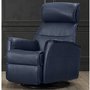 Leather Power Reclining Swivel Glider by Via