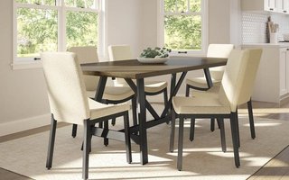 Dining table Lewis with 6 chairs Amisco