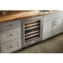 Whirlpool 24 in. Undercounter Wine Cellar with Glass Door and Wood-Front Racks - KUWR214KSB