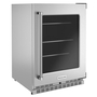 Whirlpool 24 in. Undercounter Refrigerator with Glass Door and Shelves with Metallic Accents - KURR314KSS