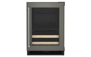 Whirlpool 24 in. Panel-Ready Beverage Center with Wood-Front Racks - KUBR214KPA