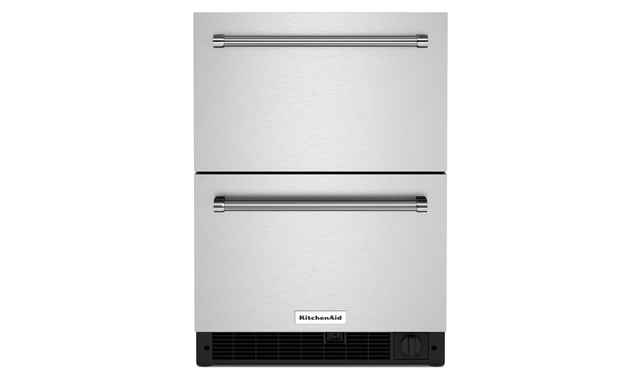 Whirlpool 24 in. Stainless Steel Undercounter Double-Drawer Refrigerator/Freezer - KUDF204KSB