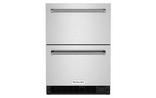 Whirlpool 24 in. Stainless Steel Undercounter Double-Drawer Refrigerator/Freezer - KUDF204KSB