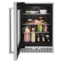 Whirlpool 24 in. Undercounter Refrigerator with Glass Door and Shelves with Metallic Accents - KURL314KSS