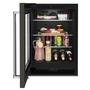 Whirlpool 24 in. Undercounter Refrigerator with Glass Door and Shelves with Metallic Accentsand with PrintShield™ Finish - KURL314KBS