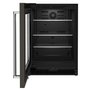 Whirlpool 24 in. Undercounter Refrigerator with Glass Door and Shelves with Metallic Accentsand with PrintShield™ Finish - KURL314KBS