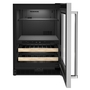 Whirlpool 24 in. Beverage Center with Glass Door and Wood-Front Racks - KUBR214KSB