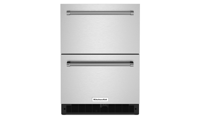 Whirlpool 24 in. Stainless Steel Undercounter Double-Drawer Refrigerator - KUDR204KSB