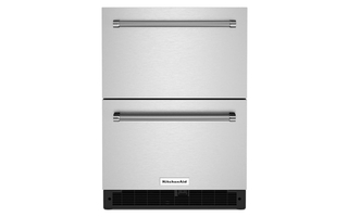 Whirlpool 24 in. Stainless Steel Undercounter Double-Drawer Refrigerator - KUDR204KSB