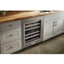 Whirlpool 24 in. Undercounter Wine Cellar with Glass Door and Metal-Front Racks - KUWR314KSS