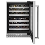 Whirlpool 24 in. Undercounter Wine Cellar with Glass Door and Metal-Front Racks - KUWR314KSS