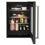 Whirlpool 24 in. Undercounter Refrigerator with Glass Door and Shelves with Metallic Accents and PrintShield™ Finish - KURR314KBS