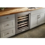 Whirlpool 24 in. Undercounter Wine Cellar with Glass Door and Wood-Front Racks - KUWL214KSB