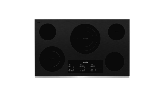 Whirlpool 36 in. Electric Ceramic Glass Cooktop with Triple Radiant Element - WCE97US6KS