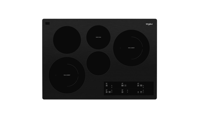 Whirlpool 30 in. Electric Ceramic Glass Cooktop with Two Dual Radiant Elements - WCE97US0KB