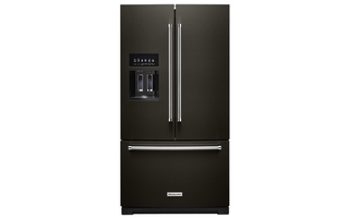 Whirlpool 26.8 cu. ft. Standard-Depth French Door Refrigerator with Exterior Ice and Water Dispenser - KRFF577KBS