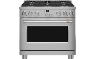 GE Café 36 in. Smart Dual-Fuel Commercial-Style Range - C2Y366P2TS1