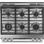 GE Café 30 in. Slide-In Front-Control Gas Range with Convection Modern Glass - CCGS700M2NS5