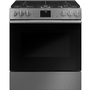 GE Café 30 in. Slide-In Front-Control Gas Range with Convection Modern Glass - CCGS700M2NS5