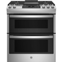 GE 30 in. Slide-In Front Control Gas Double Oven Range - JCGSS86SPSS