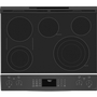 GE Profile 30 in. Slide-In Electric Convection Range with No Preheat Air Fry - PSS93YPFS