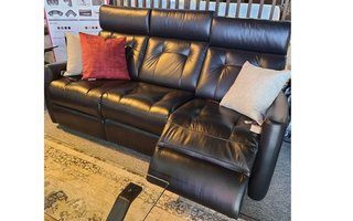 Leather Match Electrique Reclining Sofa