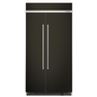 KitchenAid 25.5 Cu Ft. 42 Built-In Side-by-Side Refrigerator with PrintShield™ Finish - KBSN702MBS