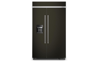 KitchenAid 29.4 cu. ft. 48 Built-In Side-by-Side Refrigerator with Ice and Water Dispenser - KBSD708MBS